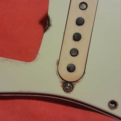Pickup Fender Stratocaster 1963 Pre CBS  Black Bottom  Pickguard Complete Original "Mojo 63" image 14