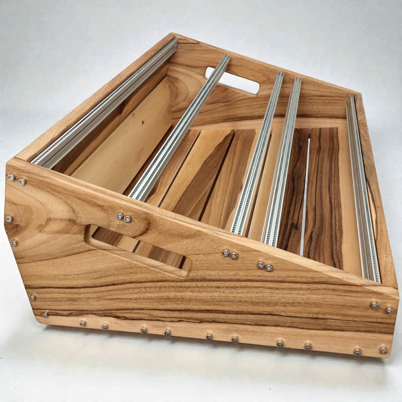 10U / 144hp Eurorack case EVA • Rails + Threaded strips / Walnut / Unpowered image 1