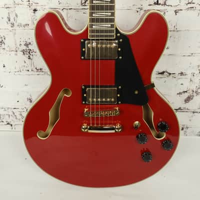 Ventura V32 "335" Style Red Mist Semi-Hollow Electric Guitar in Mint Condition image 2