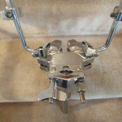 Ludwig Heavy duty chrome double tom mounting post, ball & socket w/ memory locks - clean! image 2