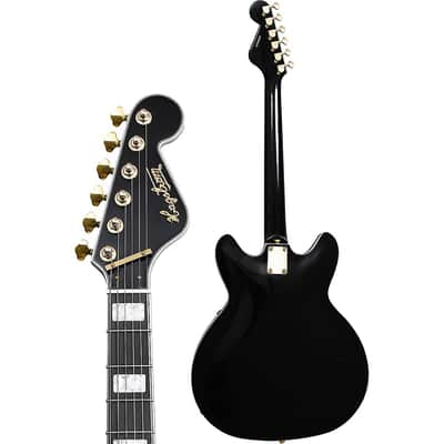 Hagstrom '67 Viking II Hollowbody Electric Guitar Regular Standard Black Gloss image 4