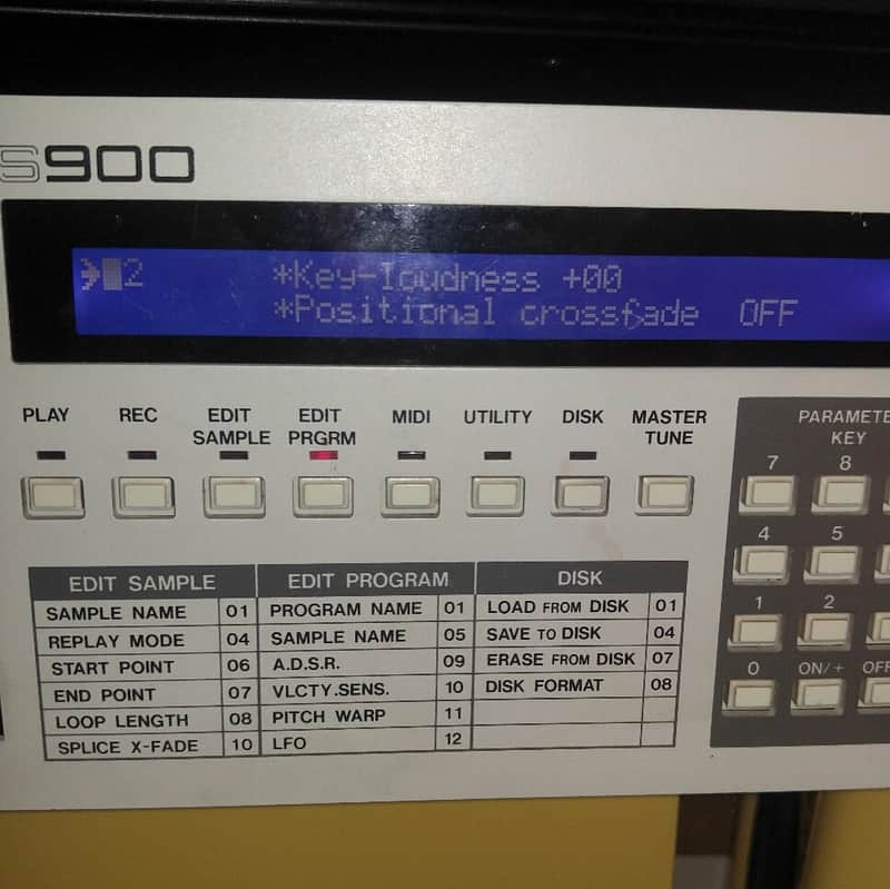 Akai S900 12-bit Sampler New Blue Screen working Great! Mpc 60 Converters image 1