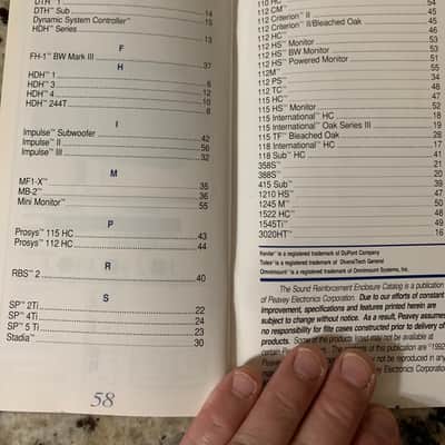 Peavey Sound Reinforcement Catalog 1992 image 16