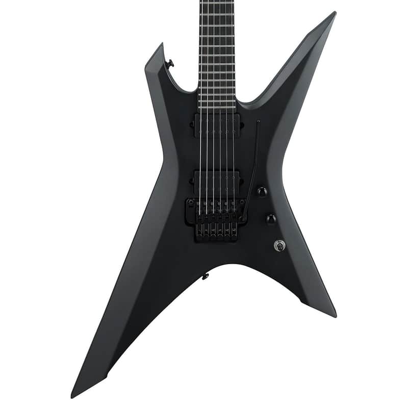 Ibanez XPTB620 Iron Label Xiphos Guitar w/ Dimarzio Pickups - Black Flat image 1