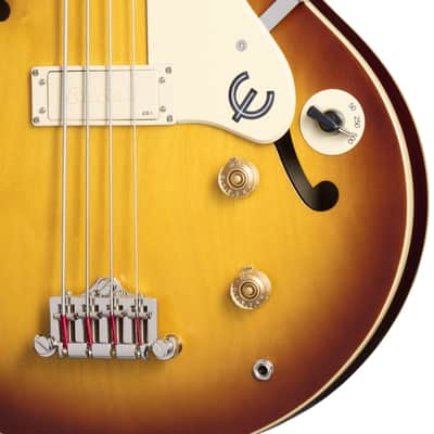 Epiphone Jack Casady Fretless Bass w/ Gig Bag - Aged Royal Tan image 4