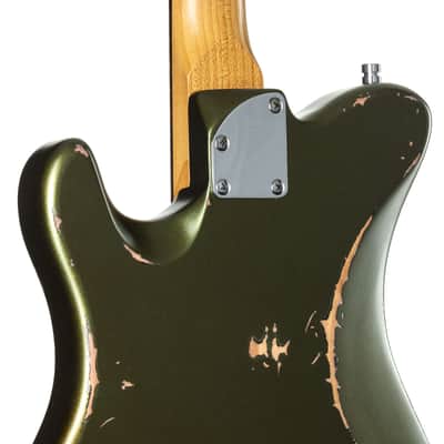 Fame Custom TL RW Worn Olive over Sunburst - Electric Guitar image 9