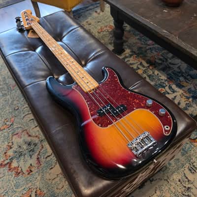 2008 Fender American Standard Precision Bass - 3-Tone Sunburst - w/Hardshell Case image 7