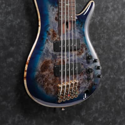 Ibanez SR Premium 5 String Electric Bass w/Bag - Cerulean Blue Burst (SR2605CBB) image 5