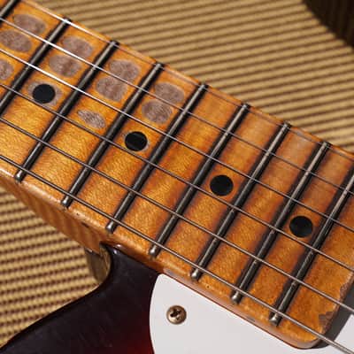 Fender Custom Shop 1958 telecaster LTD Heavy Relic Chocolate 3 Tonesunburst image 17