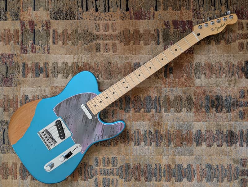 Fender Player Tele with Maple Fretboard 2022 - Tidepool w/ extensive mods