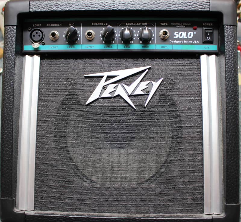 Peavey Solo 1x8" 15w Portable Battery-Powered Amp/PA System Black/Silver imagen 1