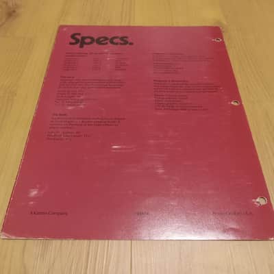 Vintage 1978 Ovation Magnum 1 & 2 Bass Information Booklet! Rare, Original Case Candy, Paperwork! image 3