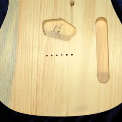 1 Piece Aged Pine Telecaster Tele Body Standard 3lbs 8oz  #3653 USA IMPORT CHARGES INCLUDED image 3