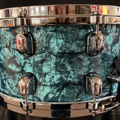 Tama Starclassic Performer  Walnut/ Birch 6.5x14 Snare Drum - Turquois pearl image 5