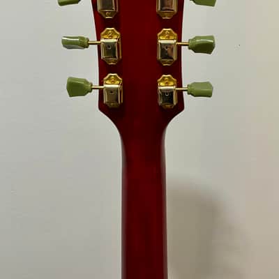 Brewton Les Paul Style Semi-Hollow Body Electric Guitar - Red image 6