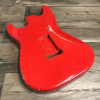 Made to Order - FRANCHIN Mercury guitar body Racing Stripe Relic Aged 100% Nitro Lacquer (Sunburst/ Black/ White/ Blue/ Green/ Yellow/ Red/ Pink/ Burgundy/ Purple/ Gold/ Silver, etc.) Basswood Poplar Stratocaster-Strat-S-Style Made in Italy image 3