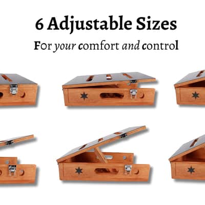Disher Adjustable Guitar Pedalboard (Club/Medium Size) 16'' x 15.5'' x 3.5'' Durable Wooden and Rubber Coated Pedal Board for Guitar Effects Pedals image 3