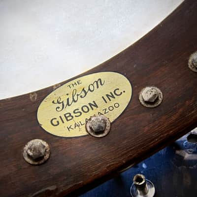 Gibson Tenor Banjo Model TB-1 Four String with Resonator Circa-1925-Dark Sunburst image 18