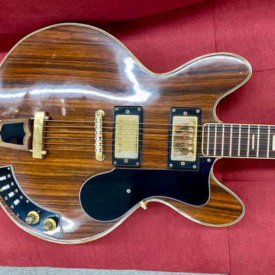 Ventura V-1502 Al Ciaola Copy Electric Guitar 1970's - Walnut w/ Case Made in Japan image 3