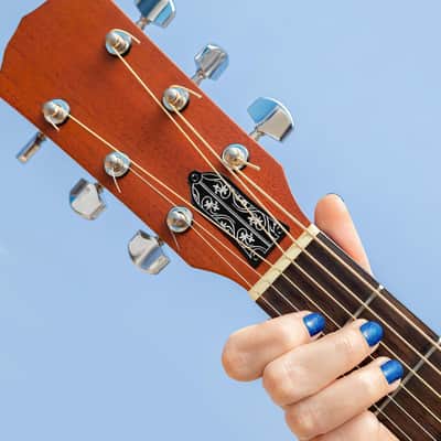 Gr34 Guitar Truss Rod Cover Core Cover for Electric Guitars with Screws Bell-Shaped Flower Pattern 2.28X1.08X0.05In image 4