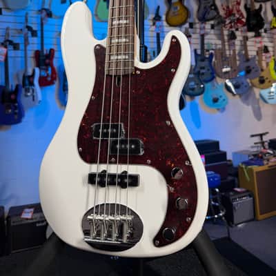 Lakland Skyline 44-64 Custom PJ Ash Bass Guitar - White with Rosewood Fingerboard, Plek'd! 608 image 1