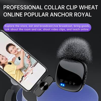 Wireless Lavalier Microphone HD Portable Audio Video Recording Mini Microphone for iPhone Android Live Gaming Phone Microphone image 2