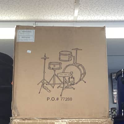 GP Percussion 77280 3 Piece red jr drum set 2024 - Red image 2