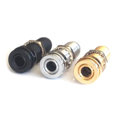 Long Barrel End Pin Strap Guitar Jack Input Socket for Acoustic or Electric Guitar - Black image 4