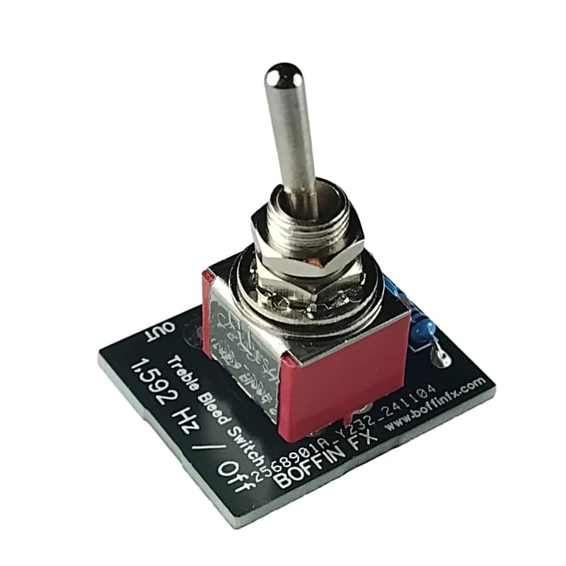 Boffin FX Guitar Treble Bleed Switch 1,592 Hz On/Off - High Output - Black image 1