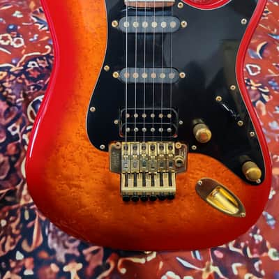 1984-1987 Fender Japan Stratocaster STR-75 E Serial - Birdseye Maple Veneer, Floyd Rose, MIJ Fujigen image 5