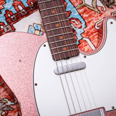 FENDER USA Custom Shop Ltd '61 Reissue Telecaster Relic "Champagne Sparkle + Rosewood" (2022) image 8