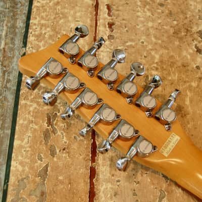 Danelectro Hodad Electric 12 String w/ Waterslide Guitars Baritone Rubber Bridge Conversion - Mosrite Body Early 2000s - Soft Case Included image 12