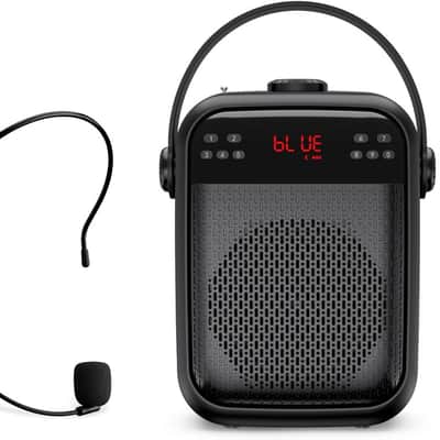 Wireless Voice Amplifier Handheld and Headset Microphones for Teachers, Voice Amplifier Microphone, Portable Megaphone Buletooth Speaker for Classroom, Meeting, Group outings, Party, Karaoke image 1