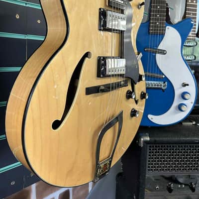 Hagstrom HJ500 Gloss Natural 2006 Hollow Body Electric Guitar image 3