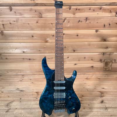 Ibanez Q547PB 7-String Electric Guitar - Cosmic Blue Low Gloss image 2
