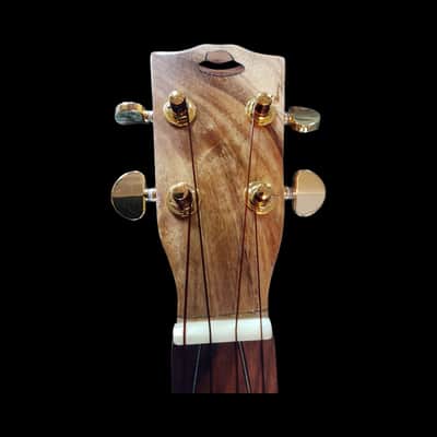 Koa with Live Edge Sound Hole Tenor Ukulele - SCJ Jazz Hat #137 image 9
