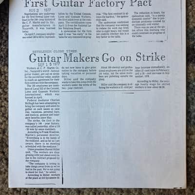 Vintage 1978 CF Martin Strike Information Packet w/ Letter to Dealers! image 4