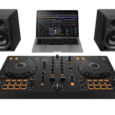 Bundle of Pioneer DJ DDJ-FLX4 2-Channel DJ Controller + Case, Headphones, Ties image 6