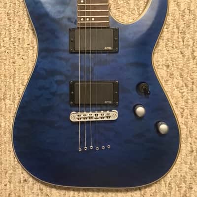 Schecter C-1 Platinum Diamond Series Electric Guitar MIK Midnight Blue Satin MINT! image 4