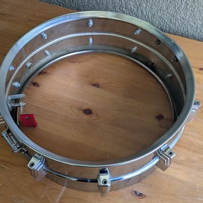 Vintage Ludwig Chrome Over Brass Snare Drum — Pre-Serial, 1961-1963 image 9