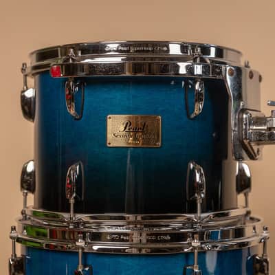 Pearl Session Custom Maple Marine Blue Fade Drum Set image 13