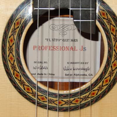 LEGENDARY "EL VITO" PROFESSIONAL JS - LUTHIER MADE - WORLD CLASS - CLASSICAL GRAND CONCERT GUITAR - SPRUCE/LATIN AMERICA ROSEWOOD image 4