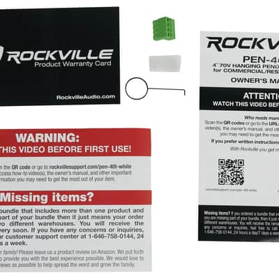 Rockville RCS350-6 Commercial 70v Amp+10) White 4" Pendant Speakers For Bar/Cafe image 4