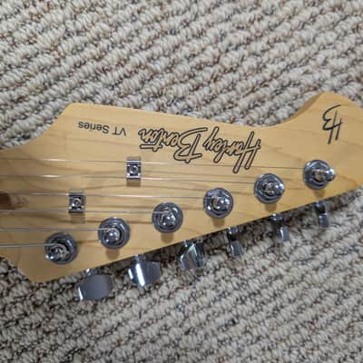 Harley Benton MS-60LH Left Hand Lefty Mustang Style Guitar Vintage White image 11
