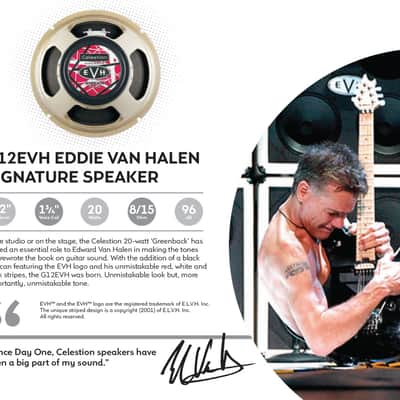 Celestion G12 EVH SIGNATURE 12" 15ohm 20W Ceramic Magnet Guitar Speaker 96dB 75Hz T5670 image 1
