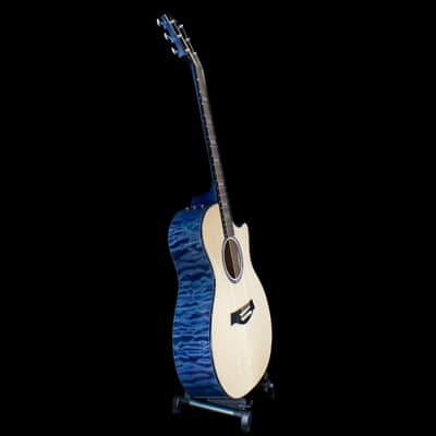 Taylor Custom Shop GA Grand Auditorium Acoustic Electric Guitar 2019 Blue/Purple Over Teal image 17