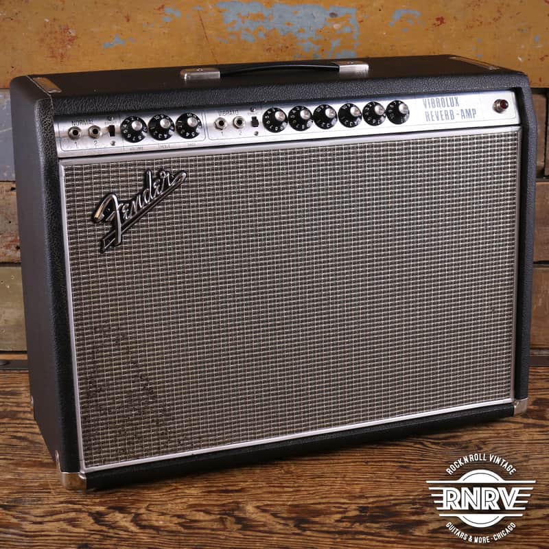1968 Fender Vibrolux Reverb "Drip Edge" 2-Channel 35-Watt 2x10" Guitar Combo Silverface image 1