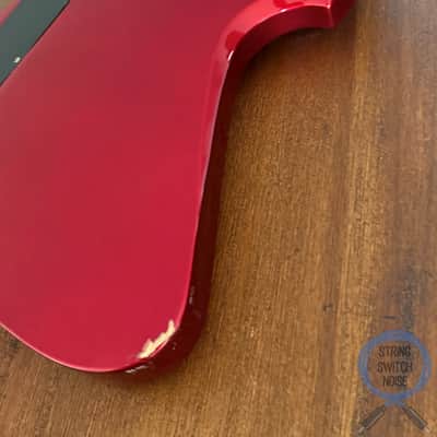 BC Rich Mockingbird Bass, Candy Apple Red, 2000s, Dual P Pickups image 6
