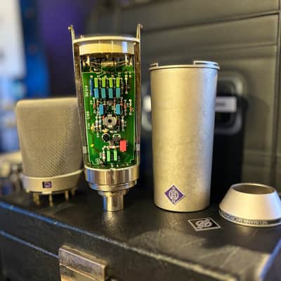 Vintage Neumann U87 Large Diaphragm Multipattern Condenser Microphone with refurbished swivel mount, extra Neumann brand capsule, shockmount, mic case and pelican case! image 11