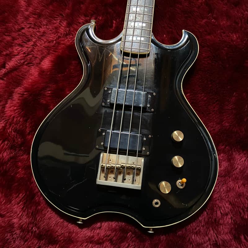 c.1980s Polytone Contempo Bass MIJ Vintage Bass Double Cut “Black” image 1